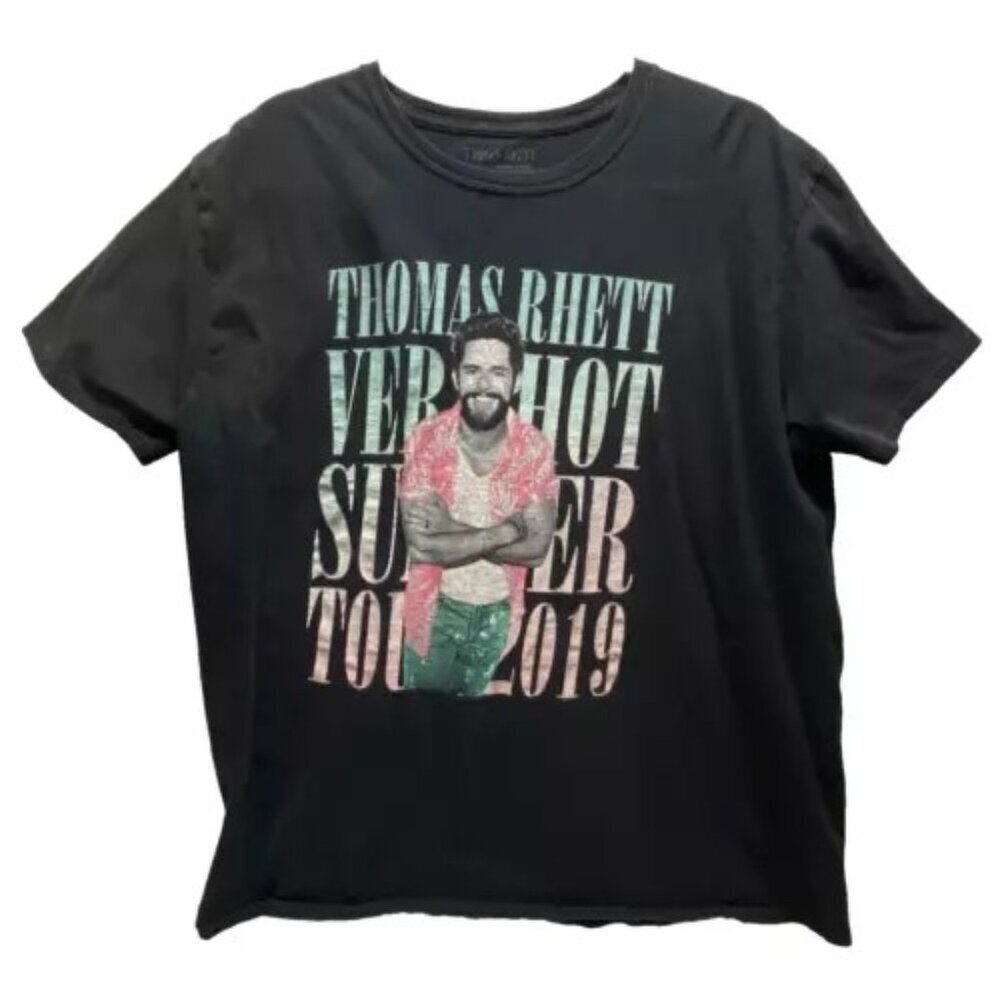 Thomas Rhett Tour 2019 Shirt Adult XL Black 100% Cotton Tee‎ Very Hot Summer